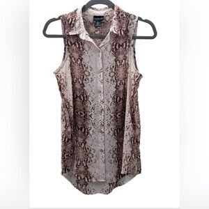 RACHEL ZOE snake skin print blouse